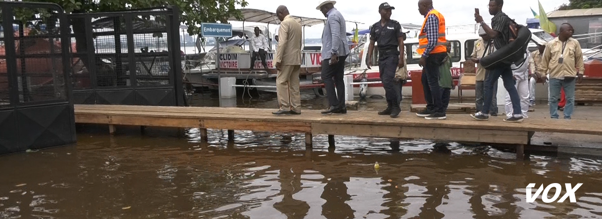Les infrastructures portuaires de Brazzaville submergées par les eaux du fleuve 