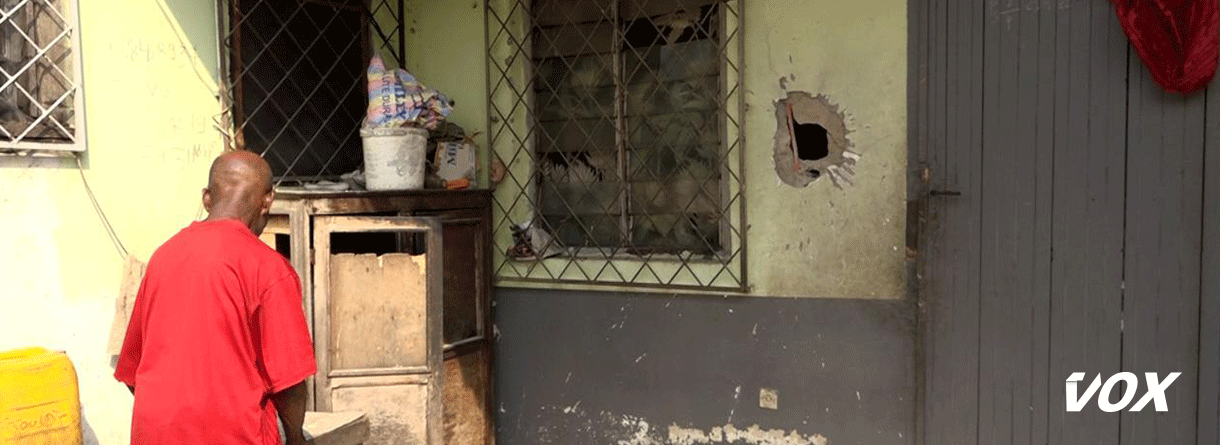 Des dégâts matériels énormes  des obus tirés depuis Kinshasa au quartier Bacongo